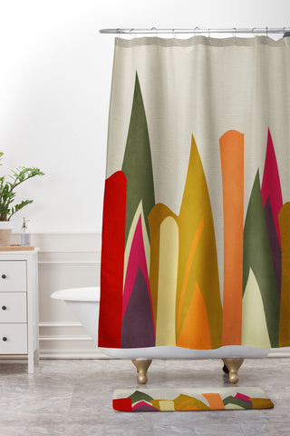 Viviana Gonzalez Textures Abstract 24 Shower Curtain And Mat