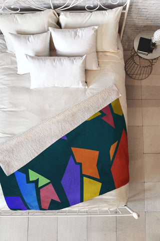 Viviana Gonzalez Textures Abstract 26 Fleece Throw Blanket