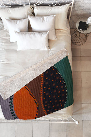 Viviana Gonzalez Textures Abstract 6 Fleece Throw Blanket