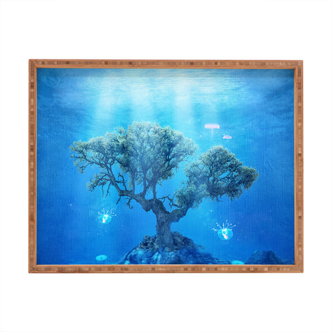 Viviana Gonzalez Underwater Tree Rectangular Tray