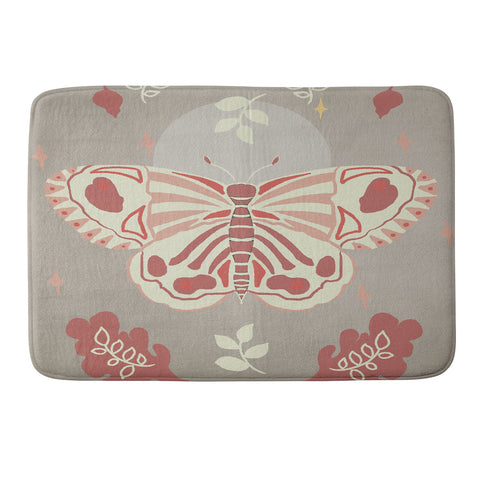 Viviana Gonzalez Vintage Butterfly 02 Memory Foam Bath Mat