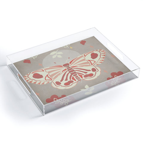 Viviana Gonzalez Vintage Butterfly 02 Acrylic Tray