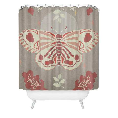 Viviana Gonzalez Vintage Butterfly 02 Shower Curtain