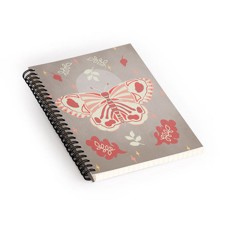 Viviana Gonzalez Vintage Butterfly 02 Spiral Notebook