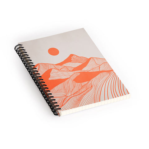 Viviana Gonzalez Vintage Mountains Line Art Spiral Notebook