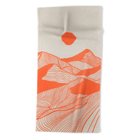 Viviana Gonzalez Vintage Mountains Line Art Beach Towel