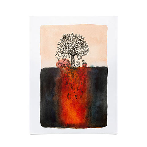 Viviana Gonzalez Watercolor Lone Tree Poster