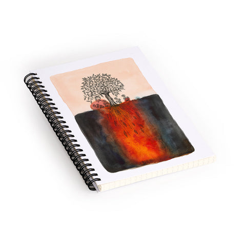 Viviana Gonzalez Watercolor Lone Tree Spiral Notebook