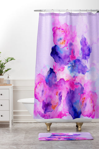 Viviana Gonzalez Watercolor Love 1 Shower Curtain And Mat