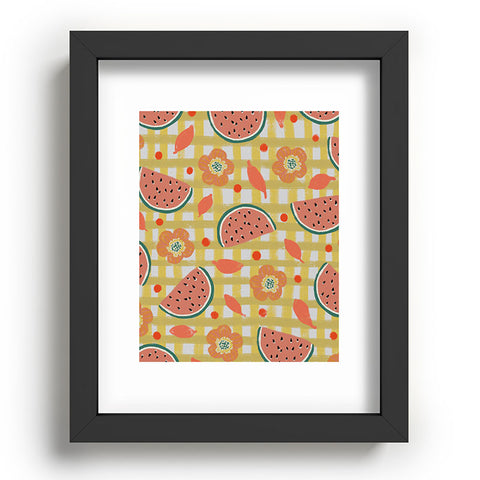 Viviana Gonzalez Watermelon And Flowers Recessed Framing Rectangle