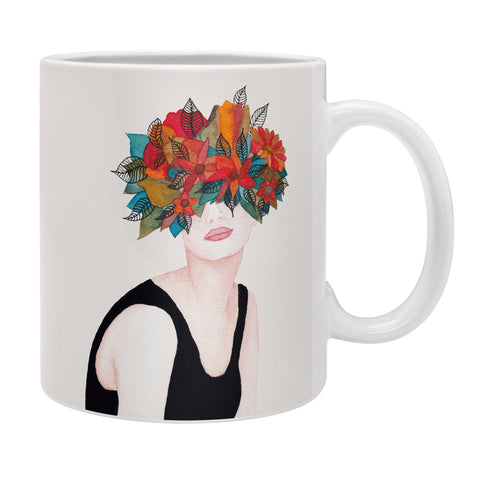 Viviana Gonzalez Woman in flowers watercolor 3 Coffee Mug