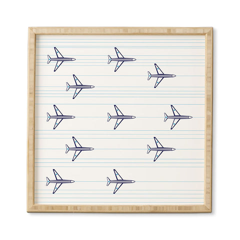 Vy La Airplanes And Stripes Framed Wall Art