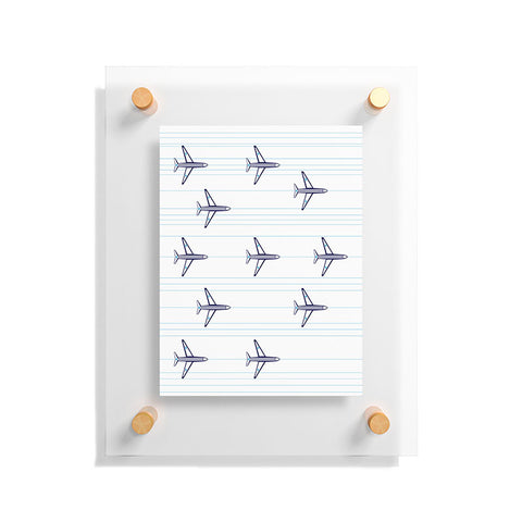 Vy La Airplanes And Stripes Floating Acrylic Print