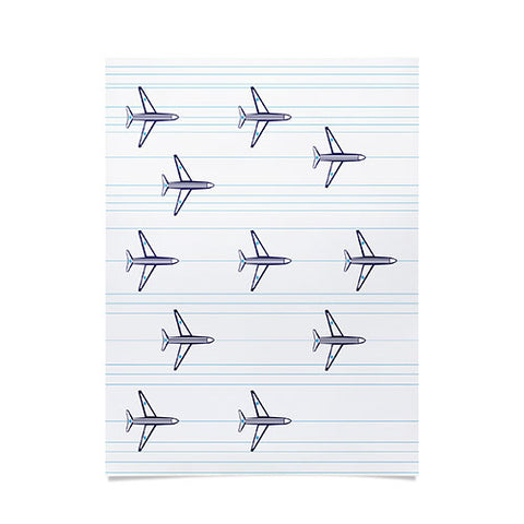 Vy La Airplanes And Stripes Poster