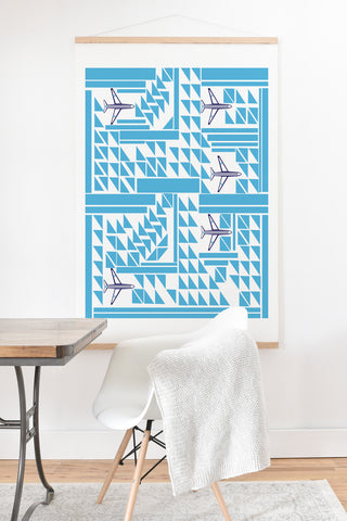 Vy La Airplanes And Triangles Art Print And Hanger