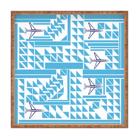 Vy La Airplanes And Triangles Square Tray