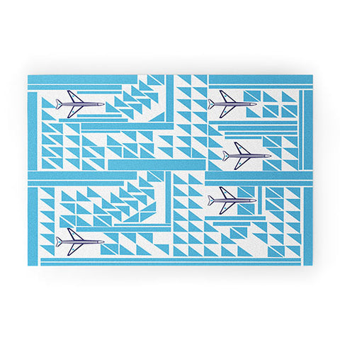 Vy La Airplanes And Triangles Welcome Mat