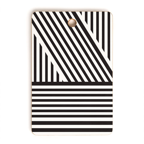 Vy La Black and White Everything Nice Cutting Board Rectangle