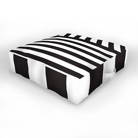 Vy La Black and White Everything Nice Outdoor Floor Cushion