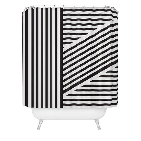 Vy La Black and White Everything Nice Shower Curtain