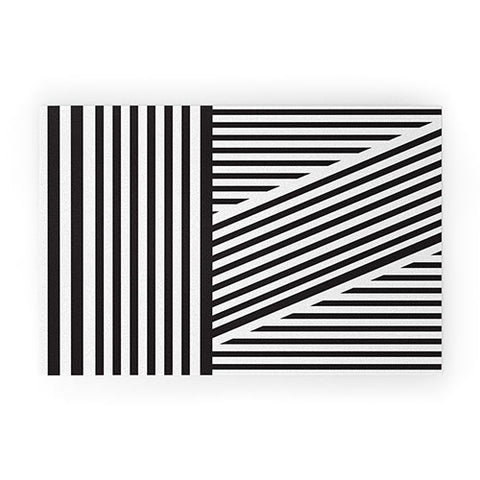 Vy La Black and White Everything Nice Welcome Mat