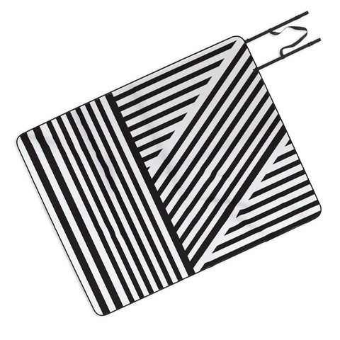 Vy La Black and White Everything Nice Picnic Blanket