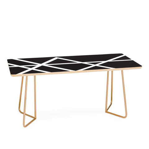 Vy La Black and White Lines Coffee Table