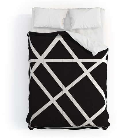 Vy La Black and White Lines Comforter