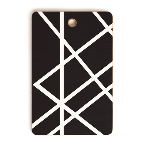 Vy La Black and White Lines Cutting Board Rectangle