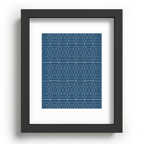 Vy La Blue Hex Recessed Framing Rectangle