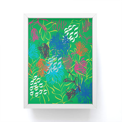 Vy La Bold Breezy Green Framed Mini Art Print