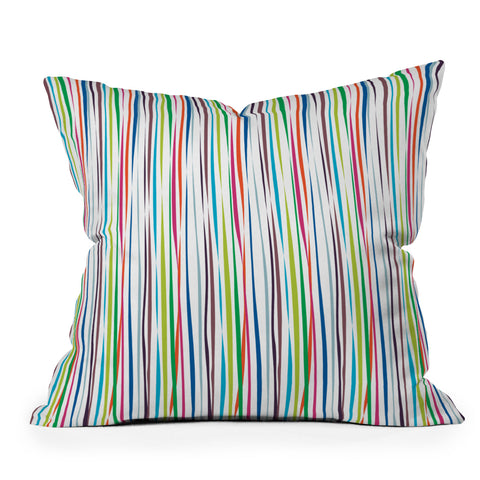 Vy La Bold Breezy Ribbons Throw Pillow
