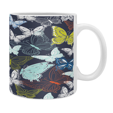 Vy La Butterfly Sky Navy Coffee Mug