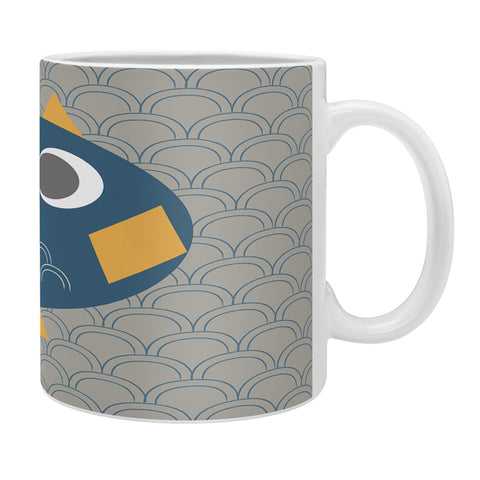 Vy La Geo Owl Solo Blue Coffee Mug
