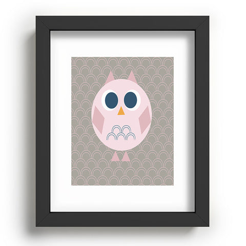 Vy La Geo Owl Solo Pink Recessed Framing Rectangle