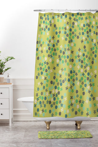 Vy La Natures Swirl Shower Curtain And Mat