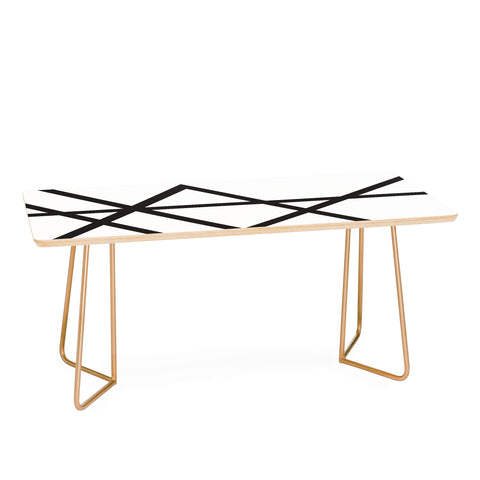 Vy La White and Black Lines Coffee Table
