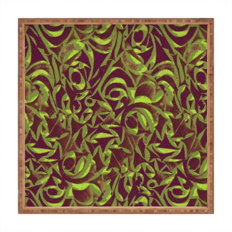 Wagner Campelo Abstract Garden 2 Square Tray