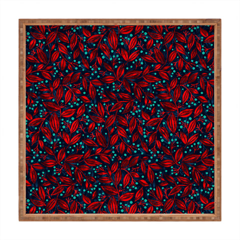 Wagner Campelo Berries And Leaves 1 Square Tray