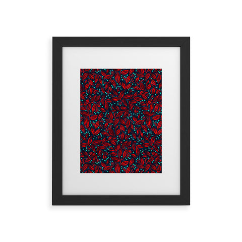 Wagner Campelo Berries And Leaves 1 Framed Art Print