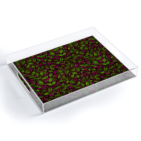Wagner Campelo Berries And Leaves 2 Acrylic Tray
