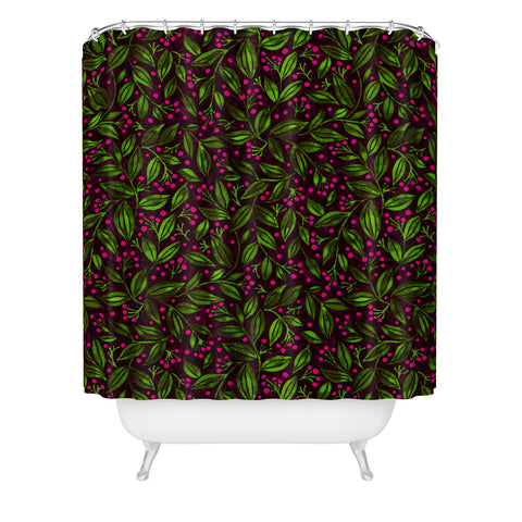 Wagner Campelo Berries And Leaves 2 Shower Curtain