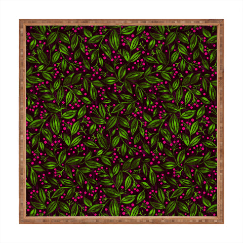 Wagner Campelo Berries And Leaves 2 Square Tray