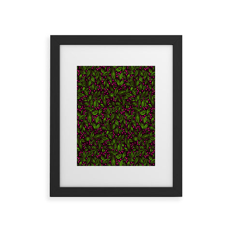 Wagner Campelo Berries And Leaves 2 Framed Art Print