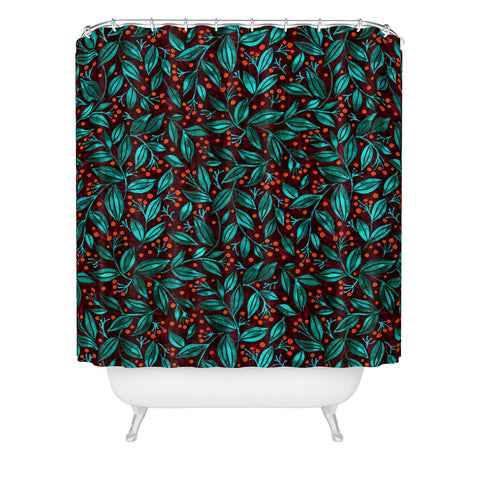 Wagner Campelo Berries And Leaves 4 Shower Curtain