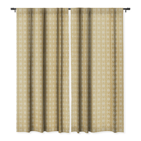 Wagner Campelo BOHO LINES PUTTY Blackout Window Curtain