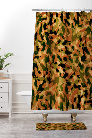 Wagner Campelo Camo 3 Shower Curtain And Mat