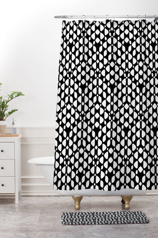 Wagner Campelo Drops Dots 2 Shower Curtain And Mat