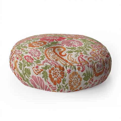 Wagner Campelo Floral Cashmere 2 Floor Pillow Round