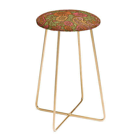Wagner Campelo Floral Cashmere 4 Counter Stool